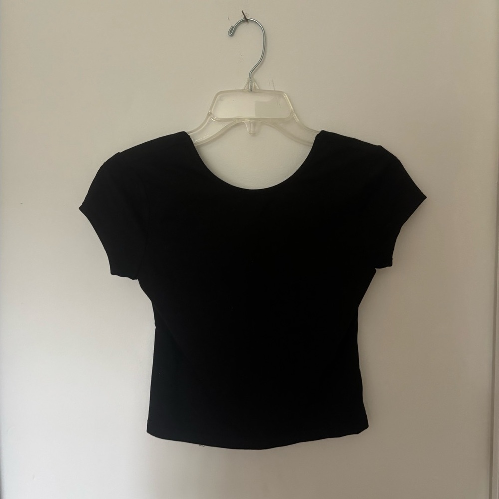 Edikted Black Fitted Crop T-Shirt
